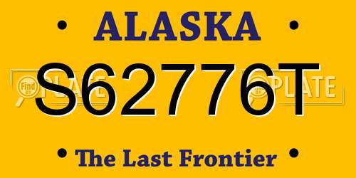 S62776T Alaska License Plate