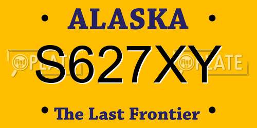 S627XY Alaska License Plate