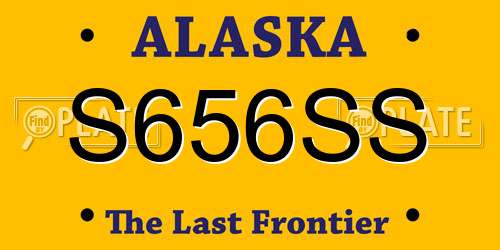 S656SS Alaska License Plate