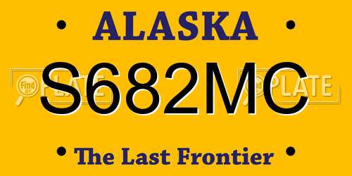 S682MC Alaska License Plate