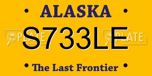S733LE Alaska License Plate