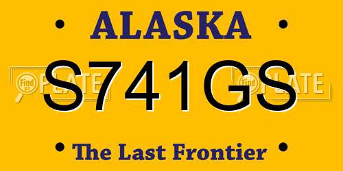 S741GS Alaska License Plate