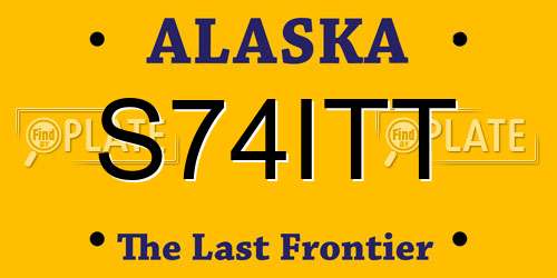 S74ITT Alaska License Plate