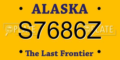 S7686Z Alaska License Plate