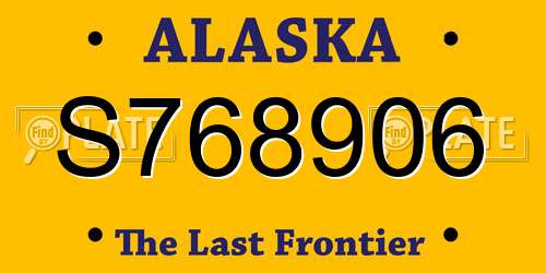 S768906 Alaska License Plate