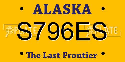 S796ES Alaska License Plate