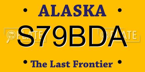S79BDA Alaska License Plate