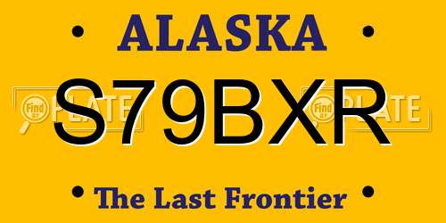 S79BXR Alaska License Plate