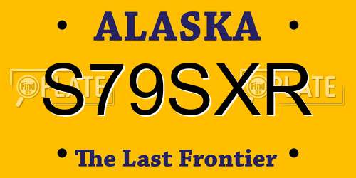 S79SXR Alaska License Plate