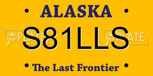 S81LLS Alaska License Plate