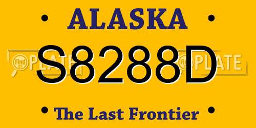 S8288D Alaska License Plate
