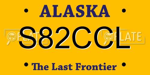 S82CCL Alaska License Plate