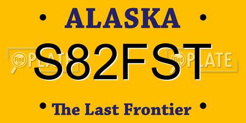 S82FST Alaska License Plate