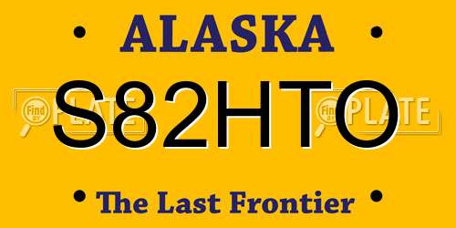 S82HTO Alaska License Plate