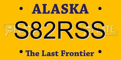S82RSS Alaska License Plate