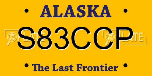 S83CCP Alaska License Plate
