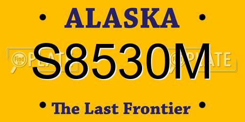 S8530M Alaska License Plate