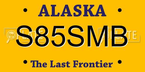 S85SMB Alaska License Plate