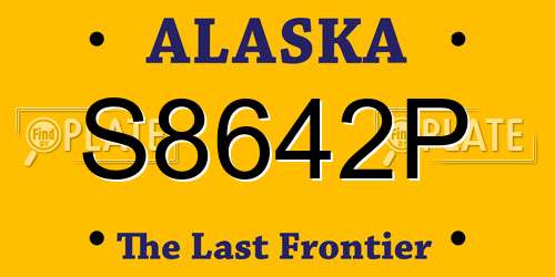 S8642P Alaska License Plate