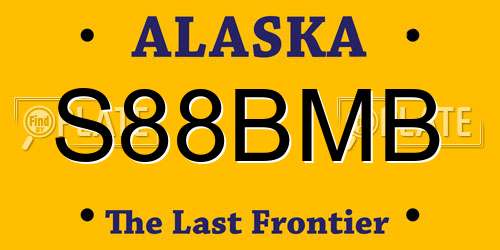 S88BMB Alaska License Plate