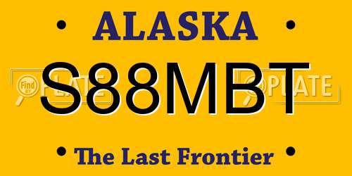 S88MBT Alaska License Plate