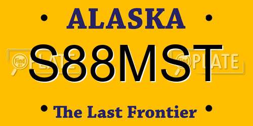 S88MST Alaska License Plate