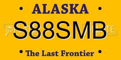 S88SMB Alaska License Plate