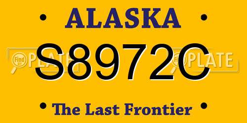 S8972C Alaska License Plate