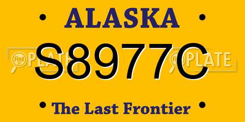 S8977C Alaska License Plate