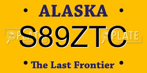S89ZTC Alaska License Plate