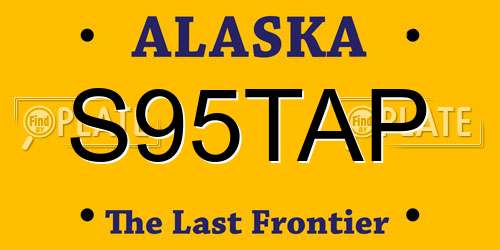 S95TAP Alaska License Plate