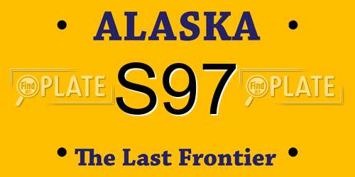 S97 Alaska License Plate
