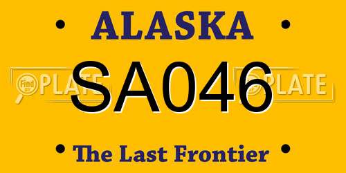 SA046 Alaska License Plate