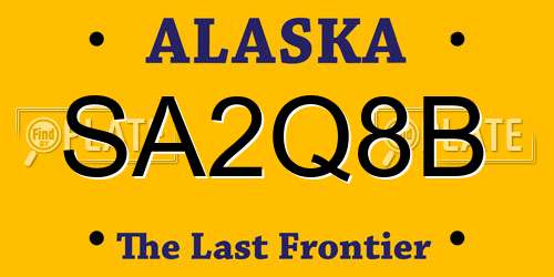 SA2Q8B Alaska License Plate