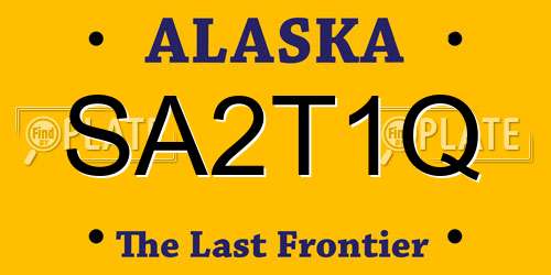 SA2T1Q Alaska License Plate