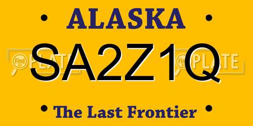 SA2Z1Q Alaska License Plate