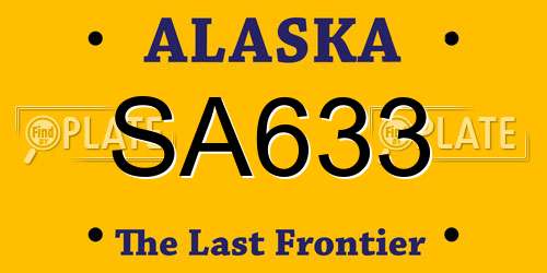 SA633 Alaska License Plate
