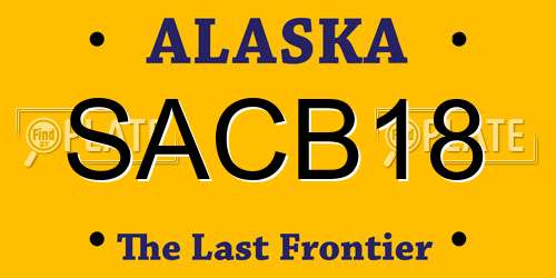 SACB18 Alaska License Plate