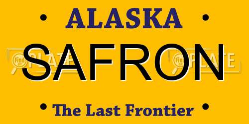 SAFRON Alaska License Plate