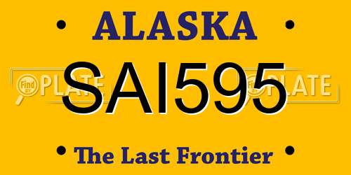 SAI595 Alaska License Plate