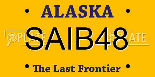 SAIB48 Alaska License Plate