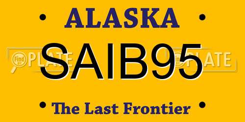 SAIB95 Alaska License Plate