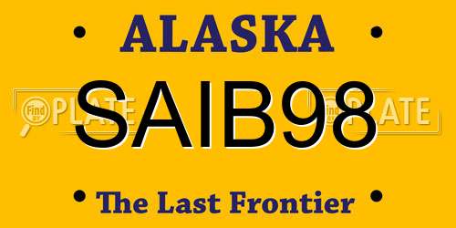 SAIB98 Alaska License Plate