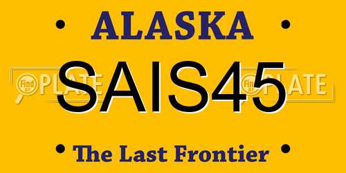 SAIS45 Alaska License Plate