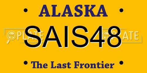 SAIS48 Alaska License Plate