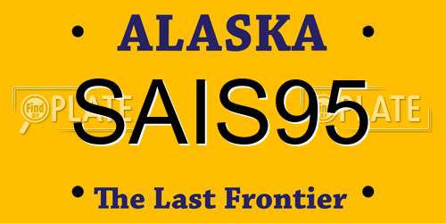 SAIS95 Alaska License Plate