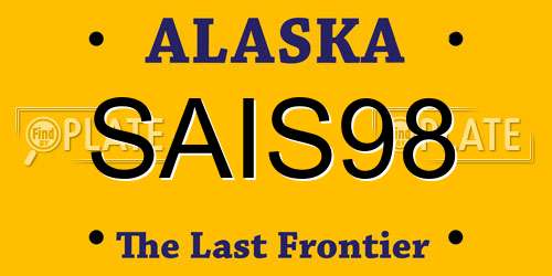 SAIS98 Alaska License Plate