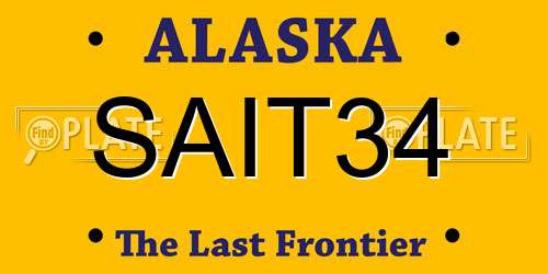 SAIT34 Alaska License Plate