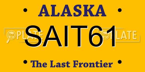 SAIT61 Alaska License Plate