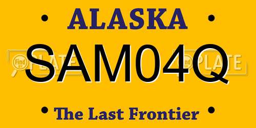 SAM04Q Alaska License Plate